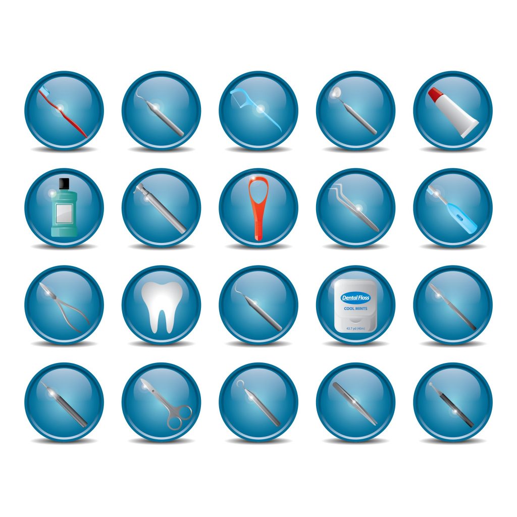 An illustration of all the different tools at your disposal to improve your oral health as an HIV patient.